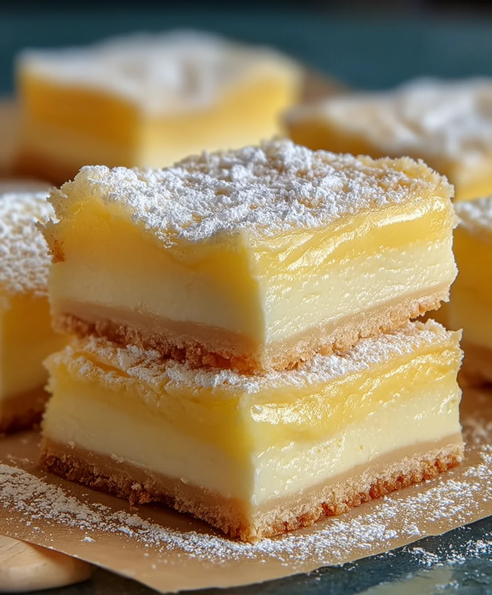 Easy Vanilla Custard Cream Squares Dessert Recipe