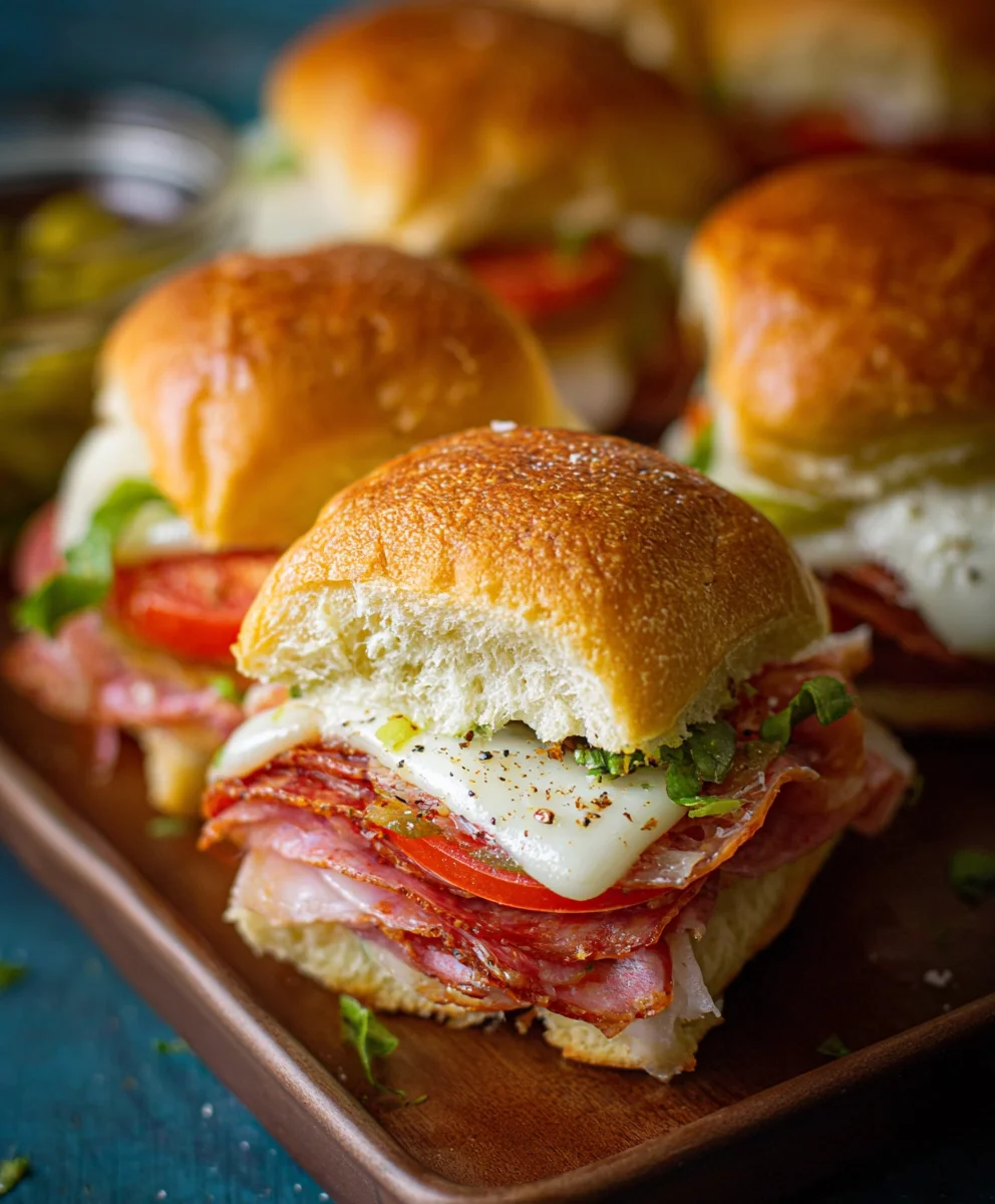 Easy Hot Italian Beef Sub Sliders - Quick Appetizer