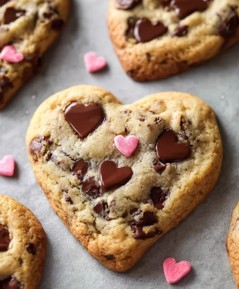 Perfect Heart-Shaped Chocolate Chip Cookies Recipe