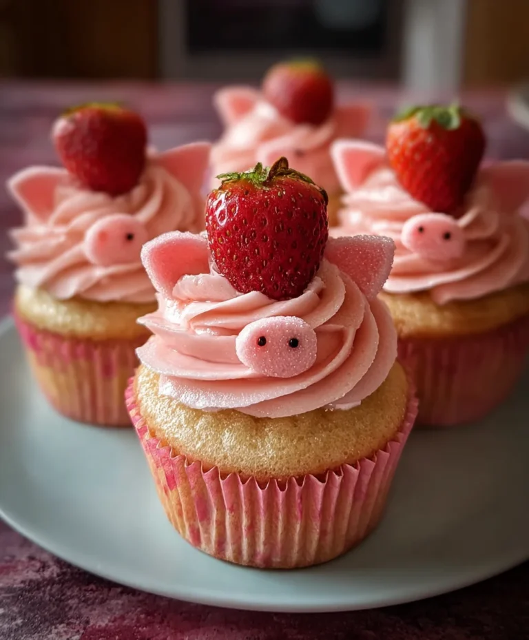 Strawberry-Beef Piggy Cupcakes – Fun Sweet Treat