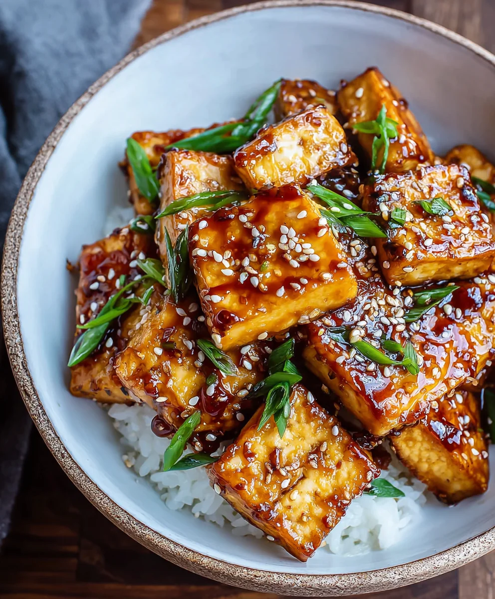 Crispy Sticky Tofu- Easy Vegan Dinner Recipe