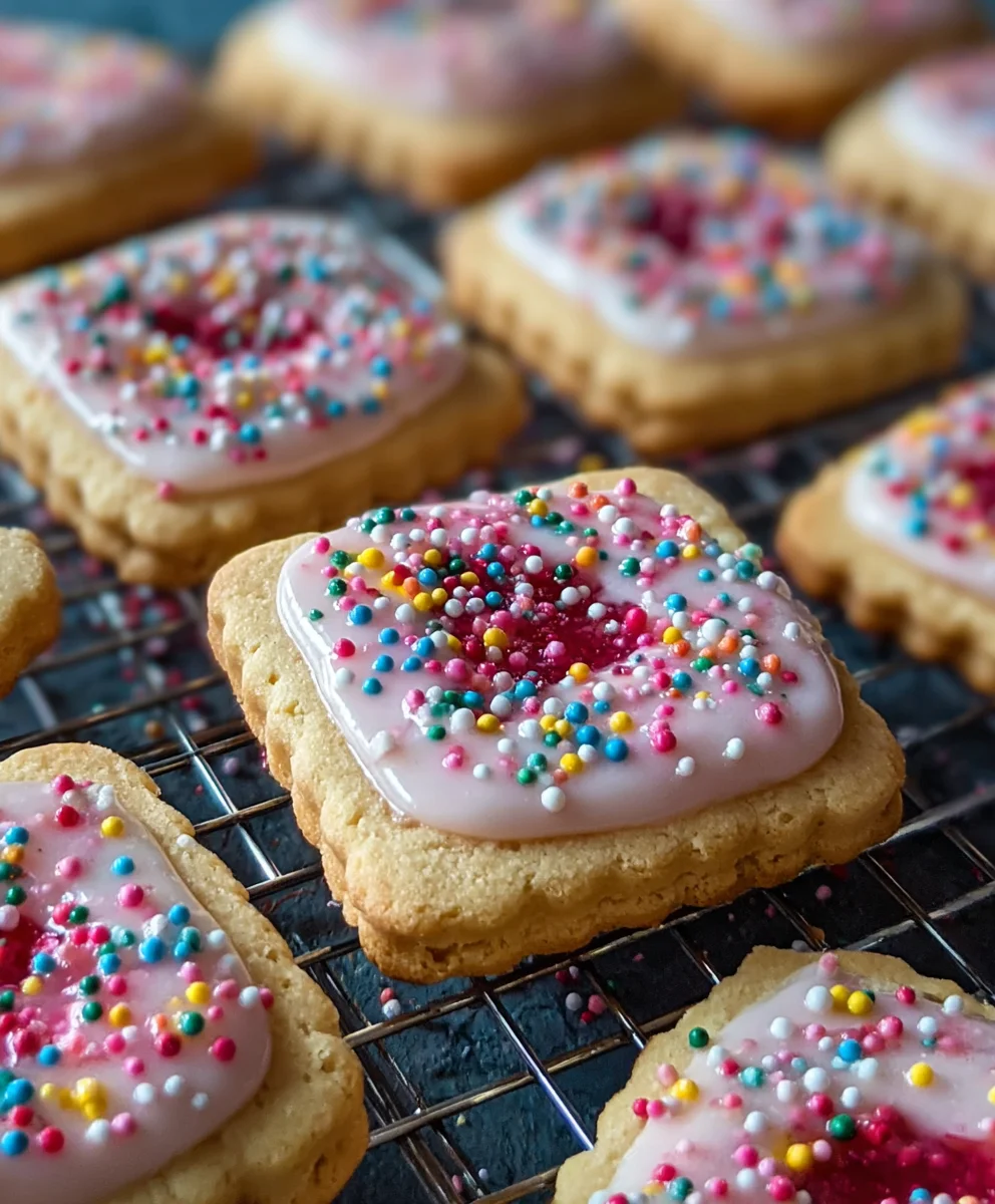 Frosted Pop-Tart Cookies-Easy Dessert Recipe