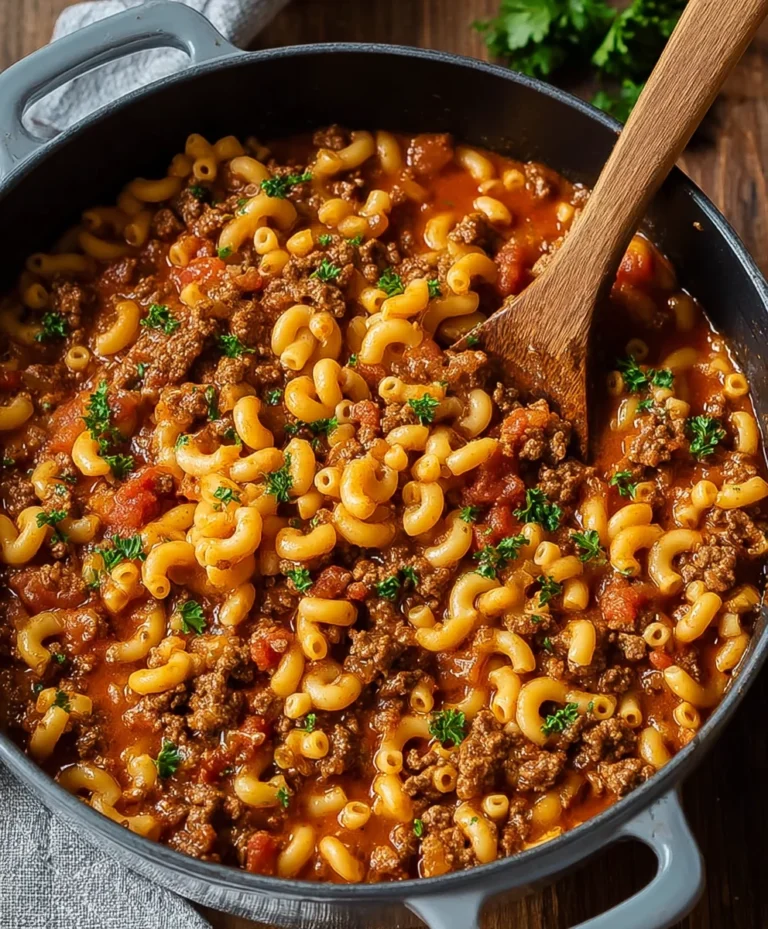 Cheesy Beef Goulash – Easy One Pot Dinner
