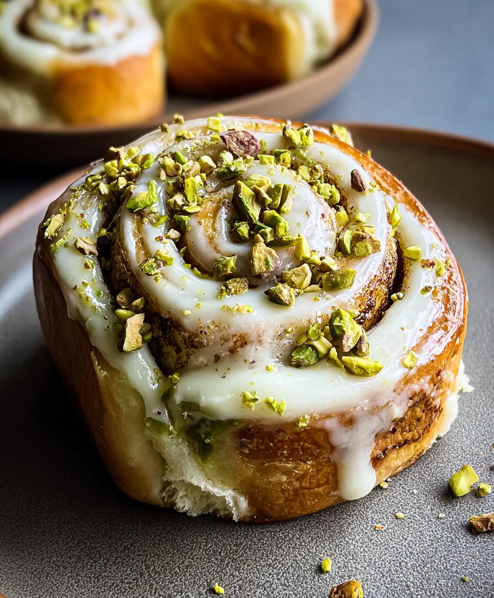 Small Batch Pistachio Cream Cinnamon Rolls