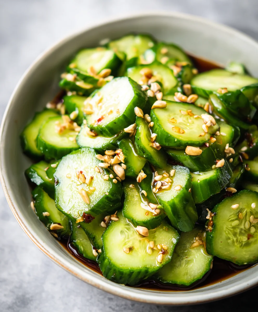 Easy Asian Cucumber Salad- Refreshing & Quick Recipe