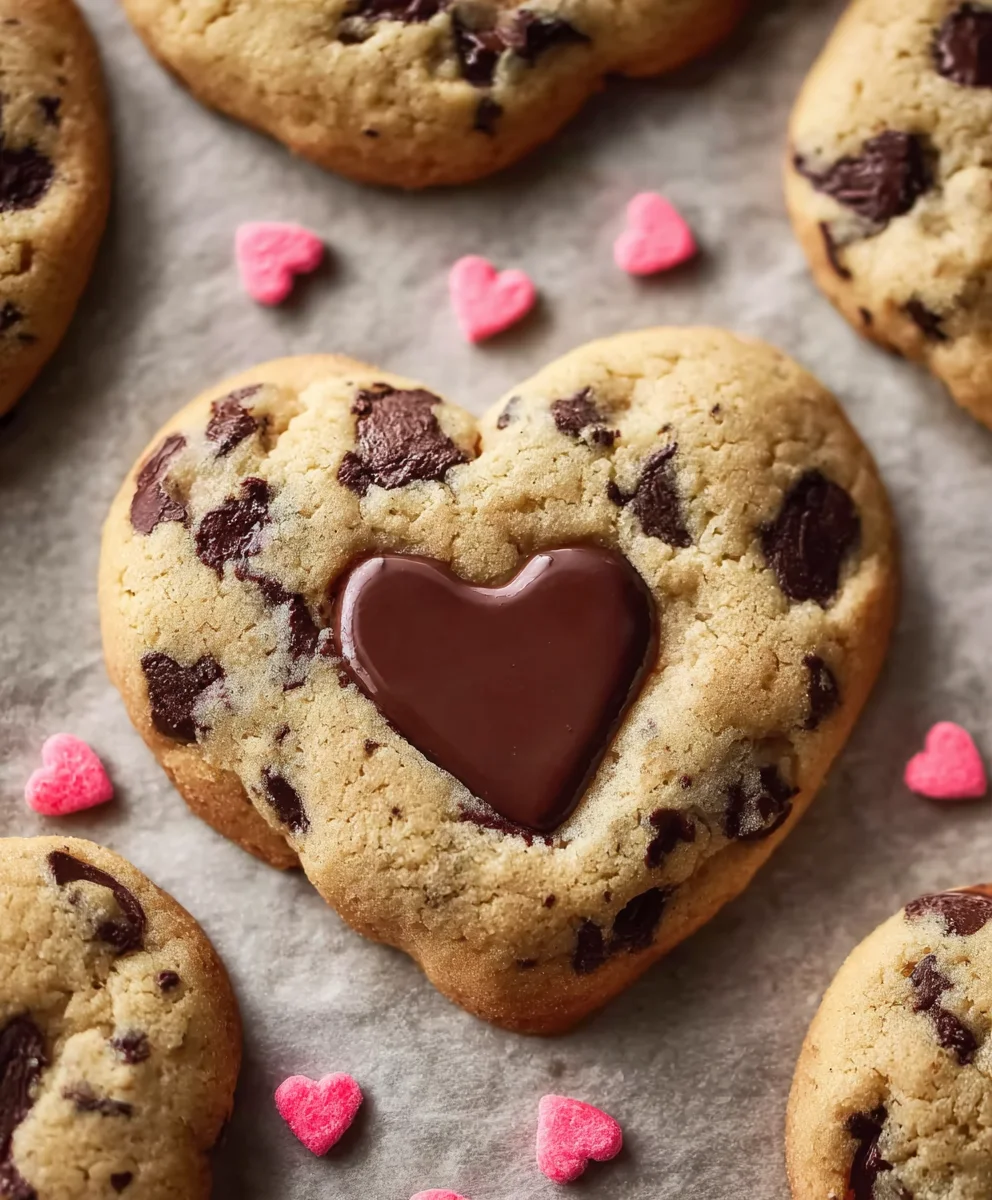 Perfect Heart-Shaped Chocolate Chip Cookies Recipe