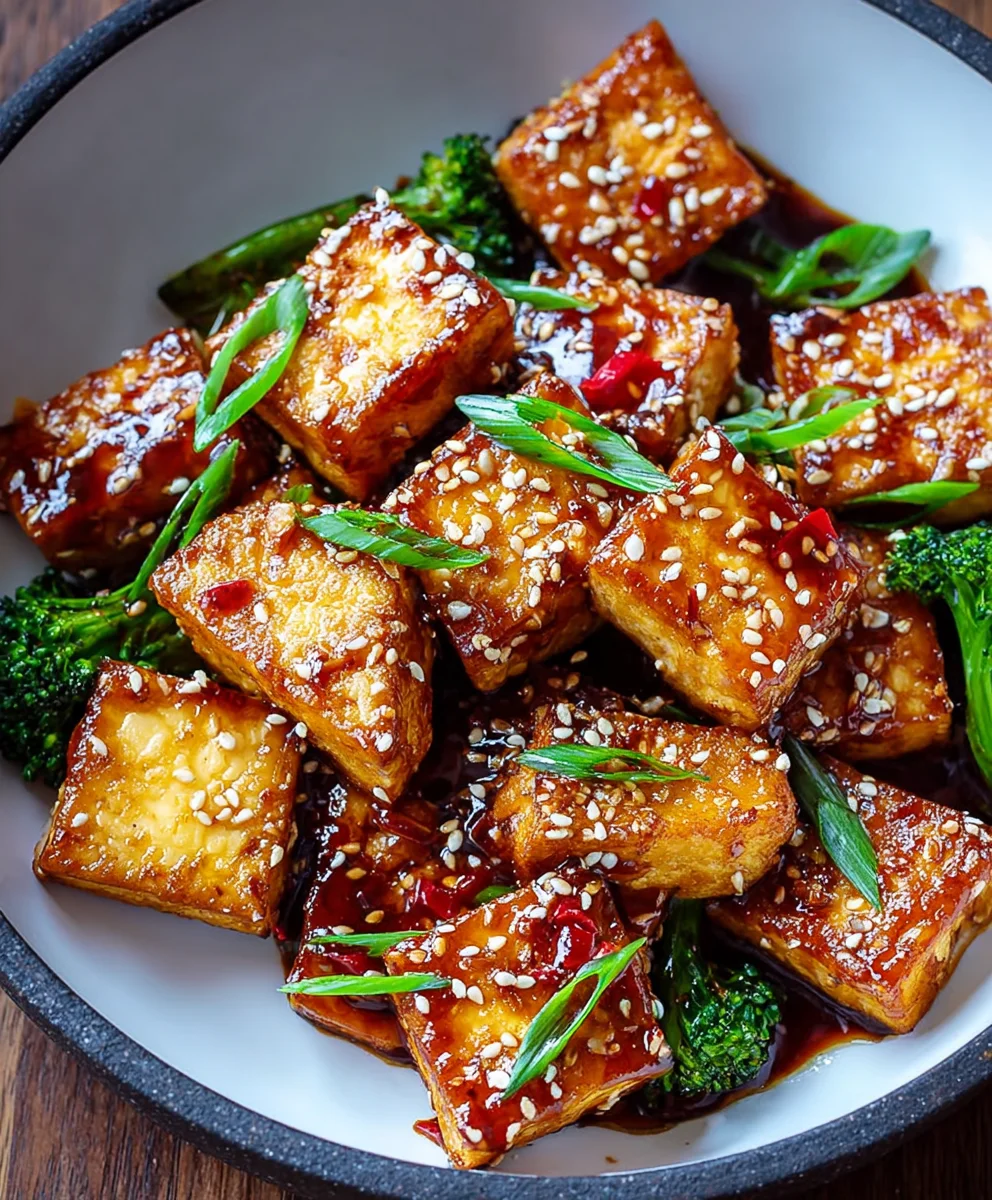 Crispy Sticky Tofu- Easy Vegan Dinner Recipe