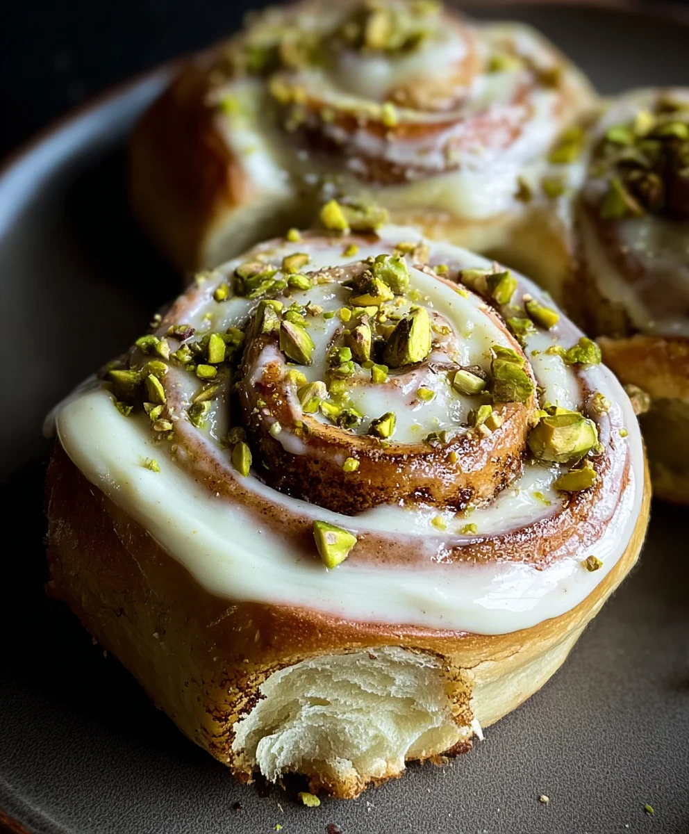 Small Batch Pistachio Cream Cinnamon Rolls
