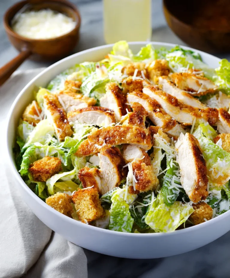 Crispy Chicken Caesar Salad- Delicious & Easy Recipe