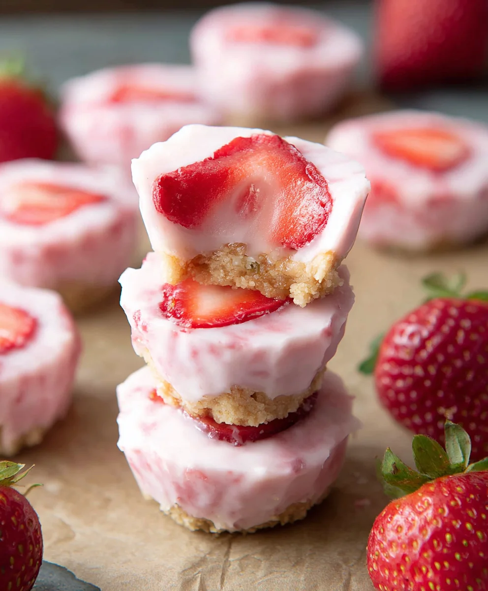Easy Strawberry Yogurt Bites - Healthy Snack Recipe