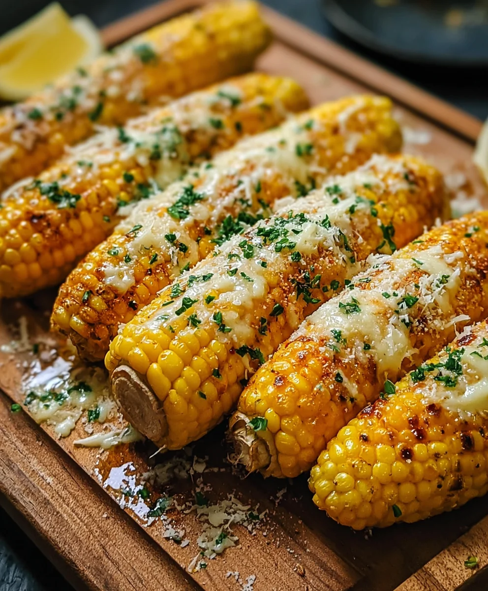 Cheesy Garlic Butter Corn on the Cob - Easy Recipe
