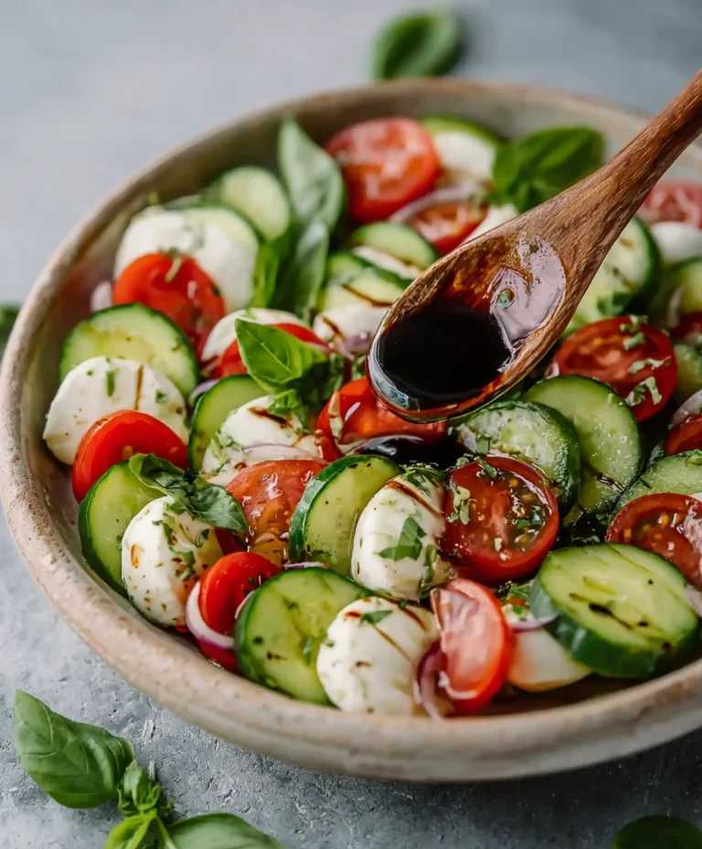 Fresh Cucumber Caprese Salad Recipe
