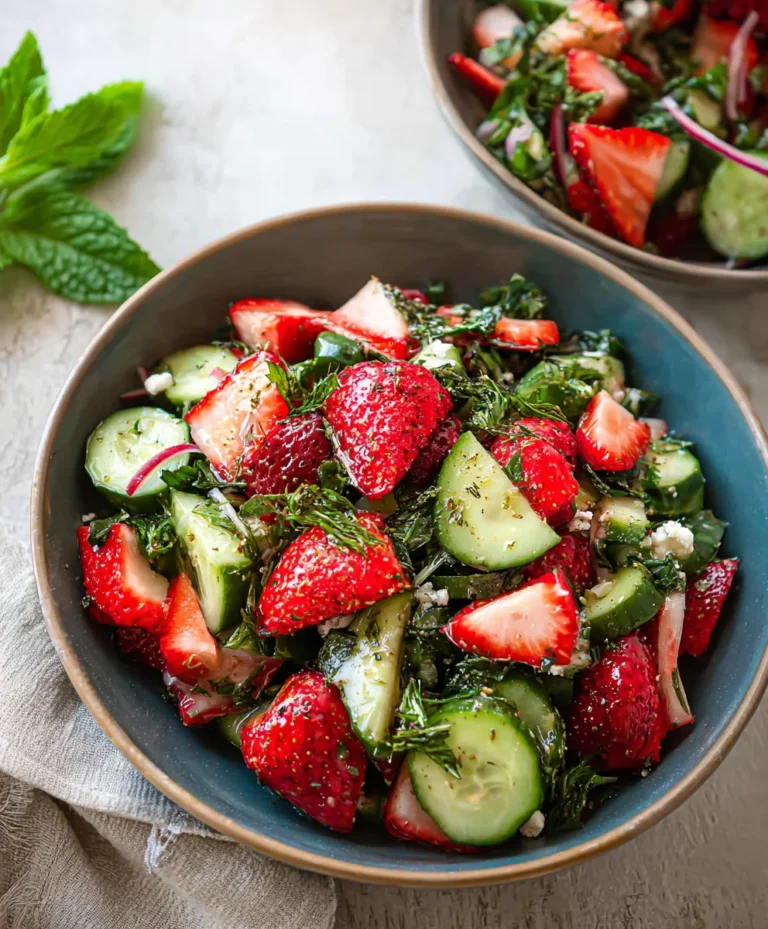 Refreshing Cucumber Strawberry Salad Recipe