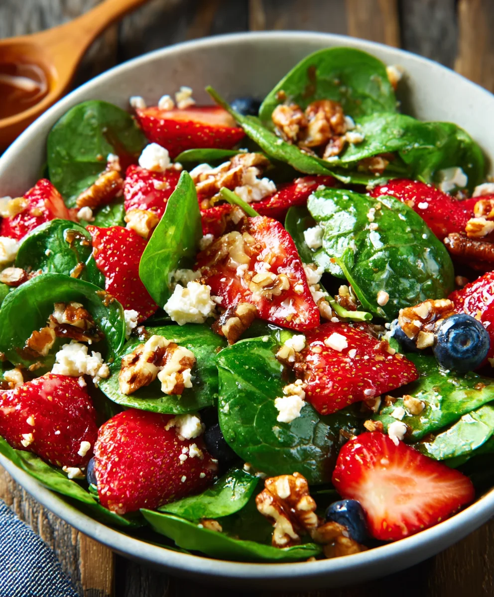 Quick Strawberry Spinach Salad - Easy Minute Meal