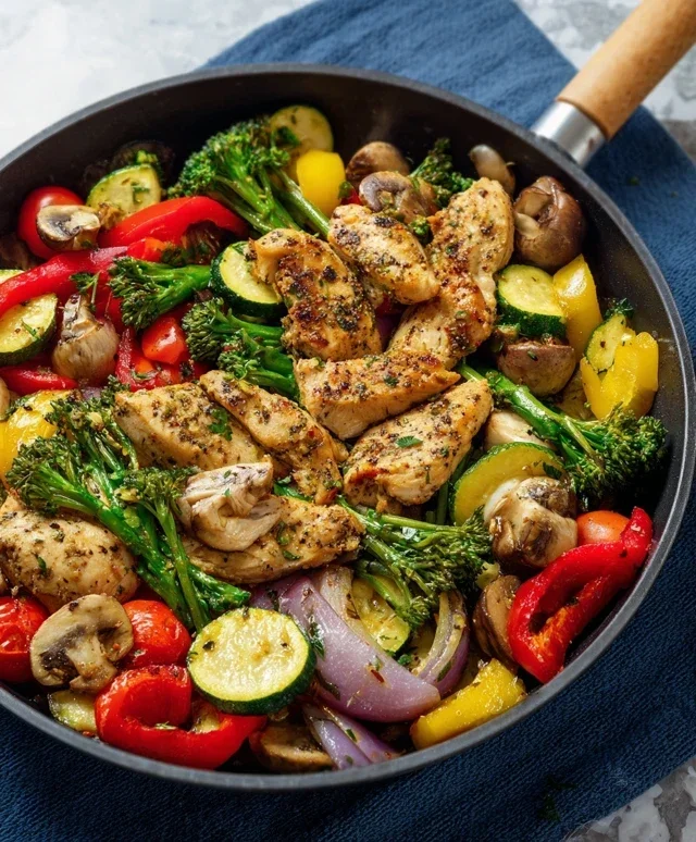 Healthy Chicken and Vegetables Skillet