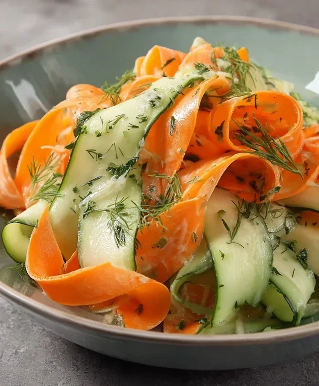Carrot and Cucumber Ribbon Salad