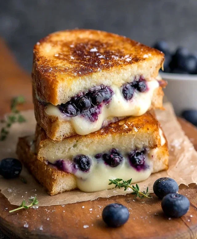Crispy Blueberry Grilled Cheese