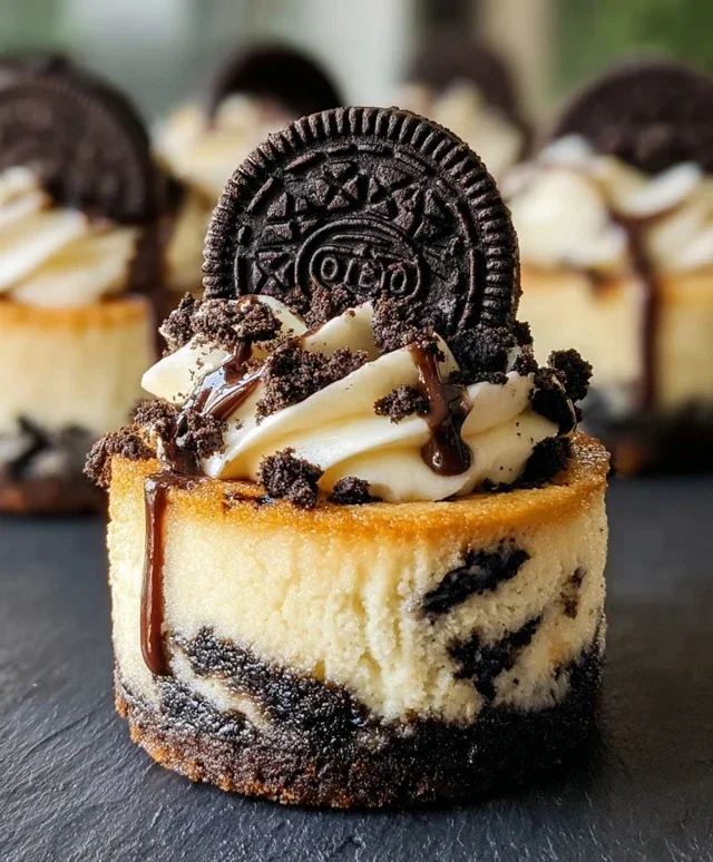 Oreo Overload Stuffed Mini Cheesecake
