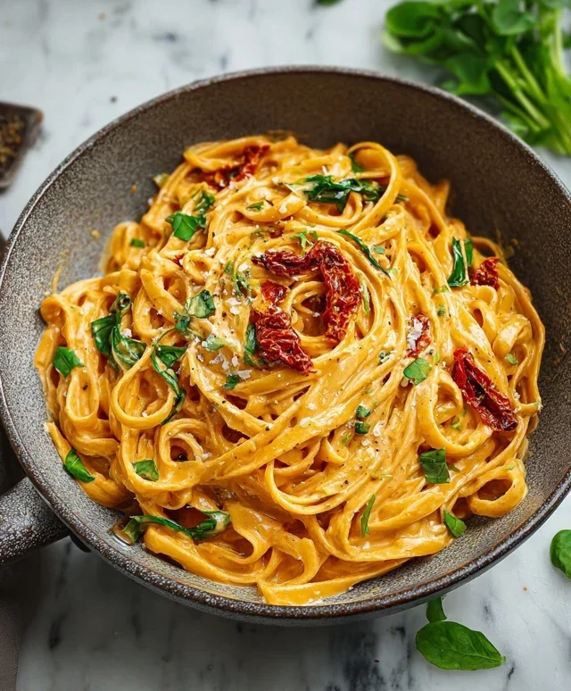 Vegan Creamy Sun Dried Tomato Pasta Recipe