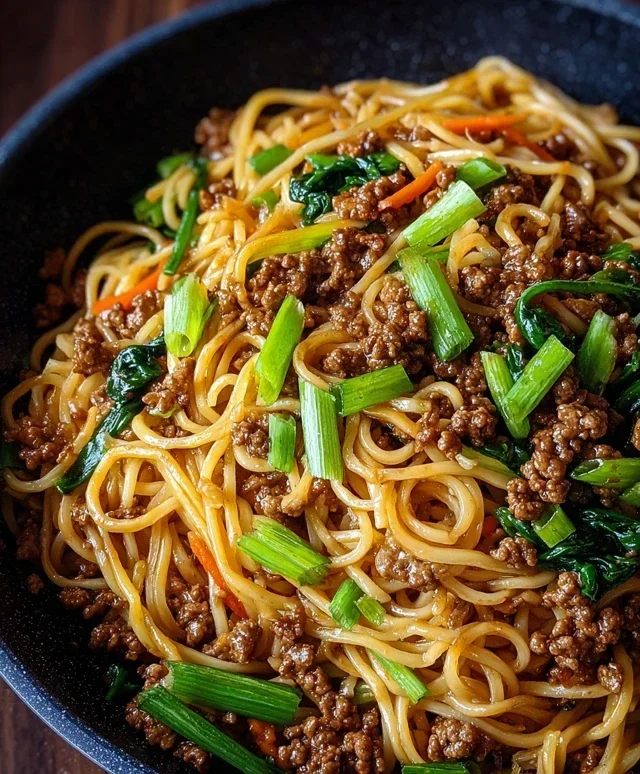 Asian Ground Beef Noodles