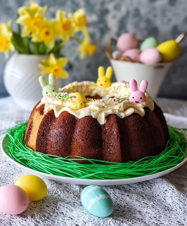 Easter Basket Bundt Cake Recipe (Easy Spring Dessert!)