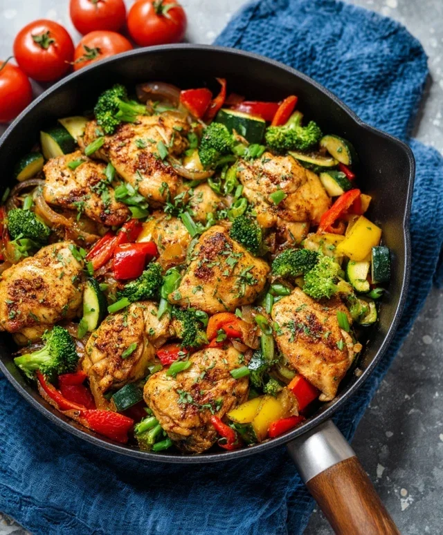 Healthy Chicken and Vegetables Skillet