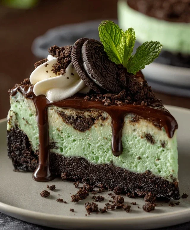 Mint Oreo Cheesecake Delight