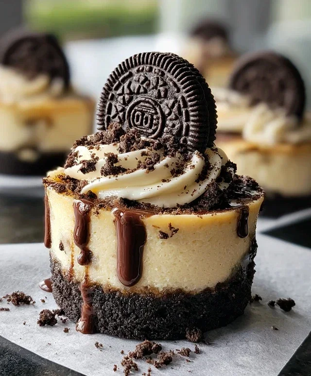 Oreo Overload Stuffed Mini Cheesecake