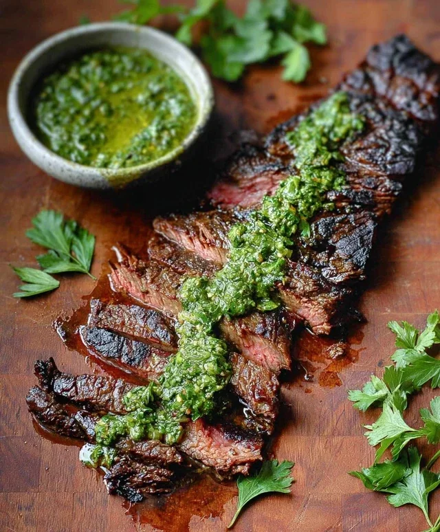 Skirt Steak Marinade Recipe with Chimichurri Recipe