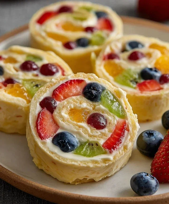 Cheesecake Fruit Salad Roll Ups