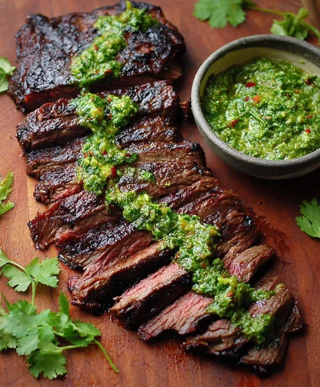 Skirt Steak Marinade Recipe with Chimichurri Recipe