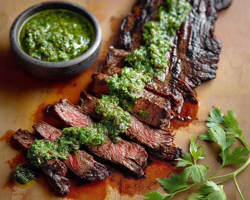 Skirt Steak Marinade Recipe with Chimichurri Recipe