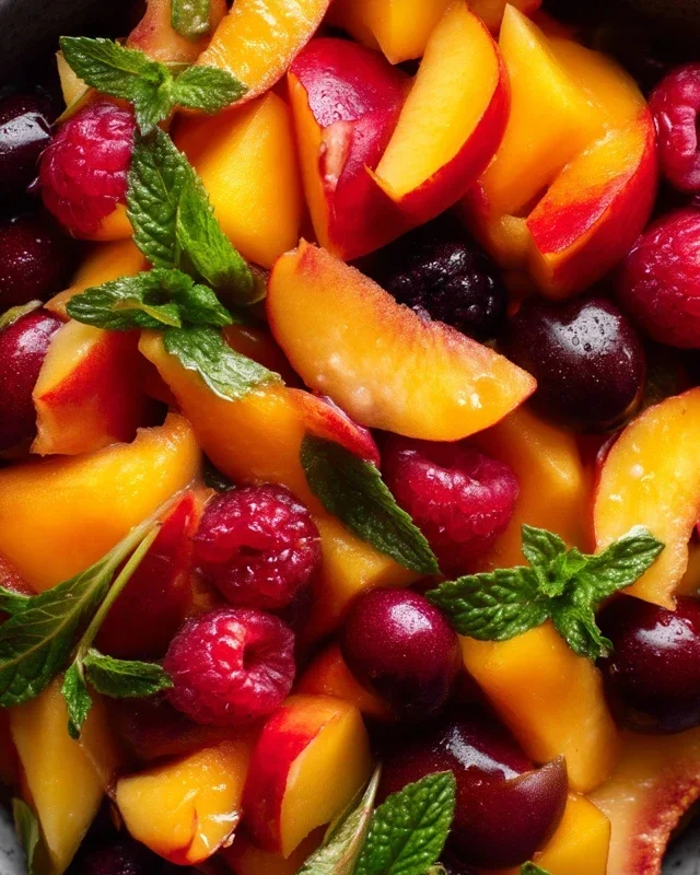 Summer Peach Blueberry Knon-non-non-alcoholic alternativeic non-alcoholic ale Salad
