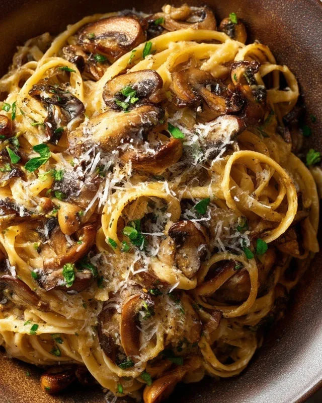 Caramelized Leek and Mushroom Gruyere Pasta