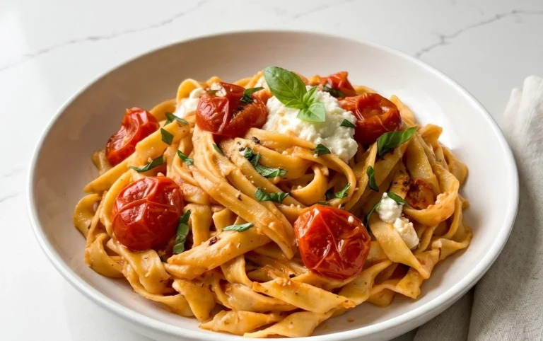 Roasted Tomato and Garlic Ricotta Pasta