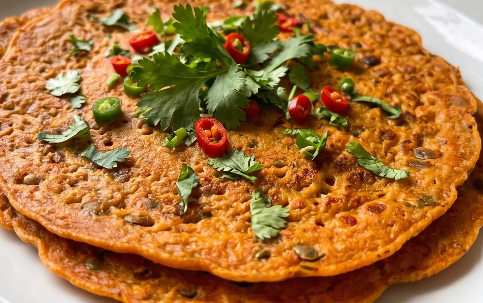 Masoor Dal Chilla | Savory Red Lentil Pancakes
