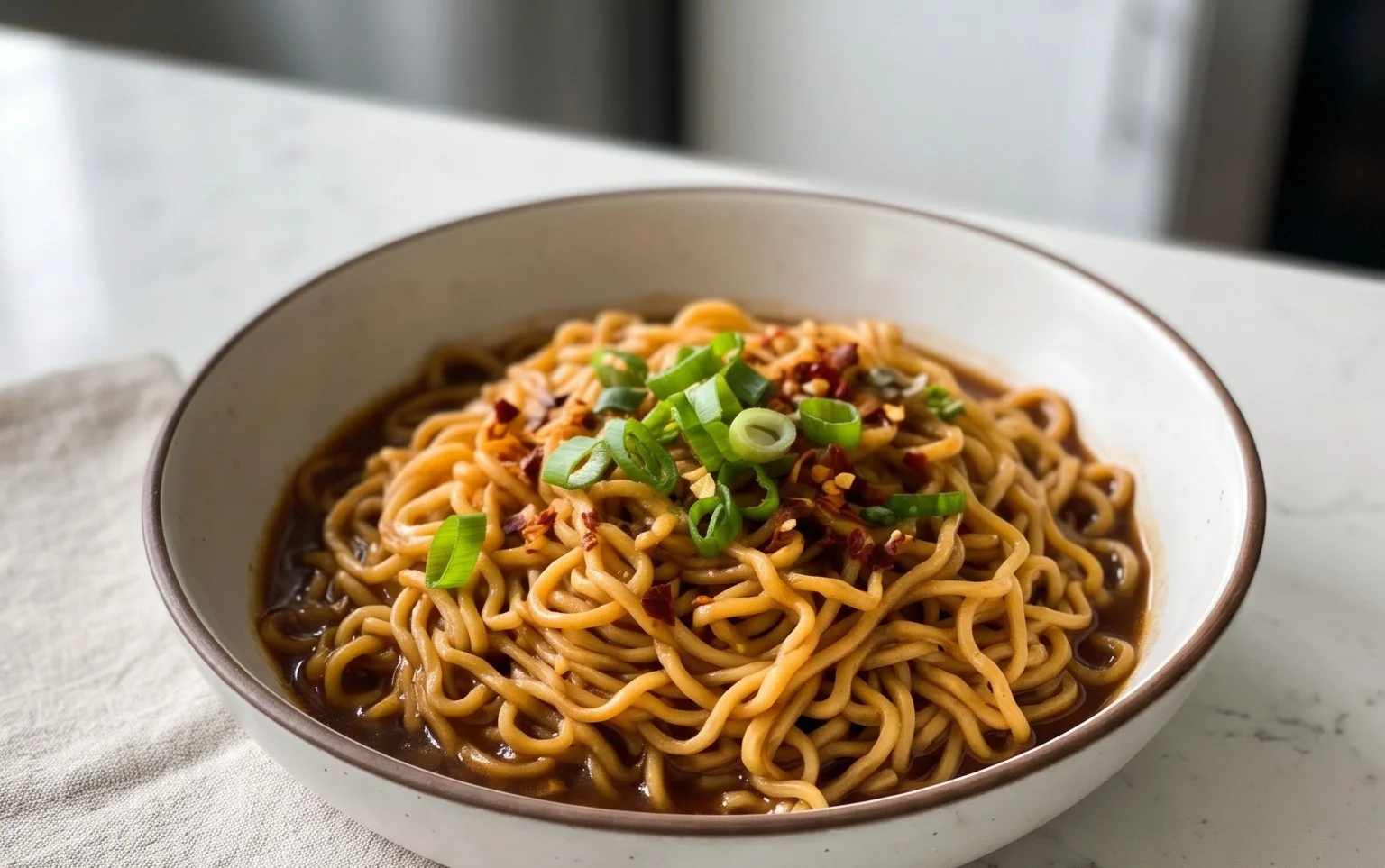 Easy Saucy Ramen Noodles