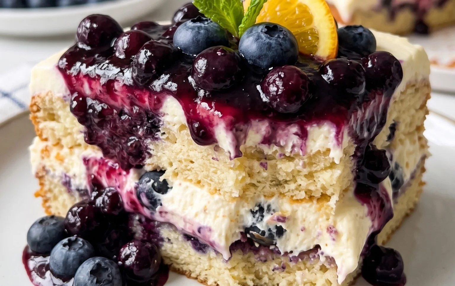 Nova Scotia Blueberry Cream Cake