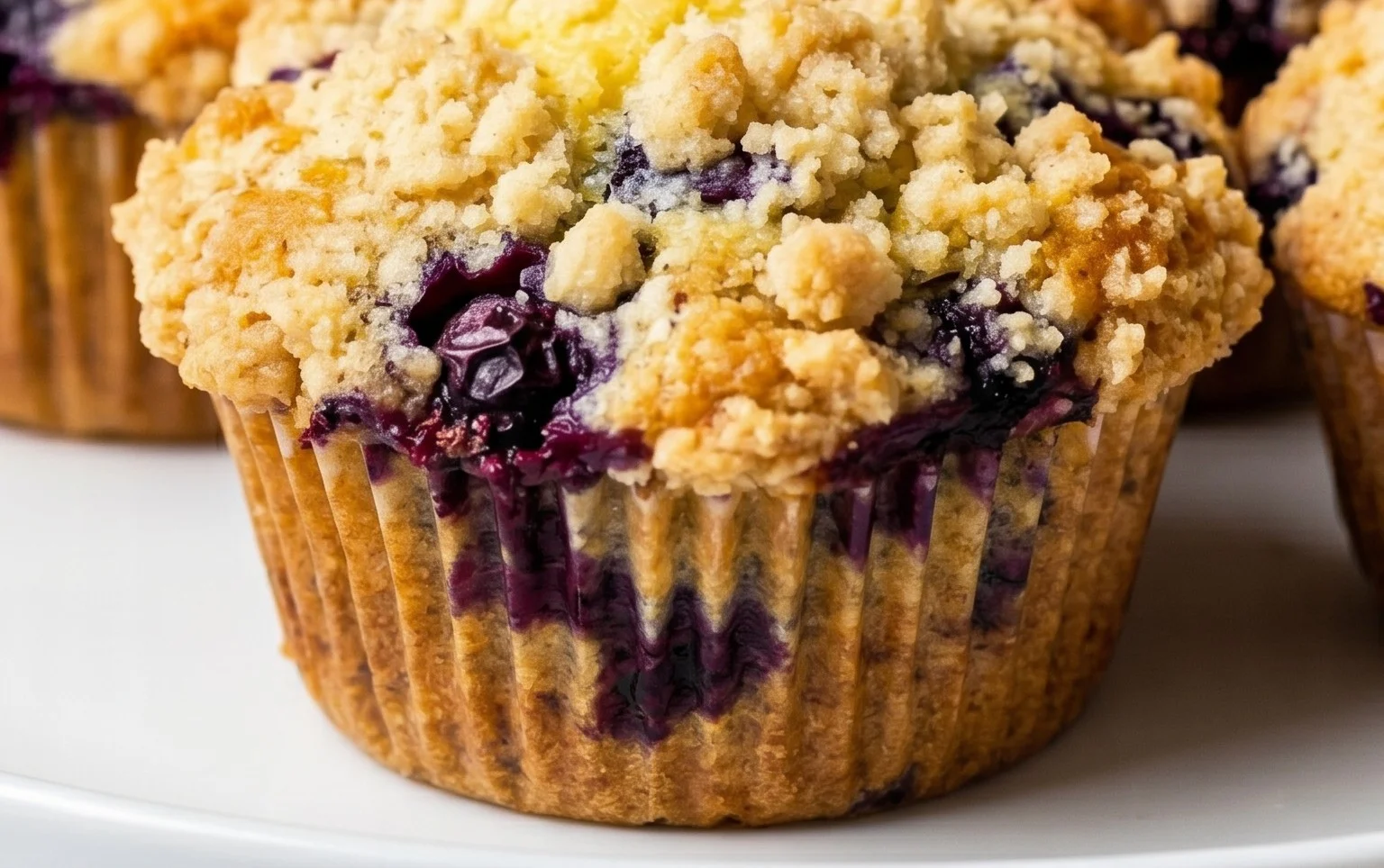 Lemon Blueberry Streusel Muffins