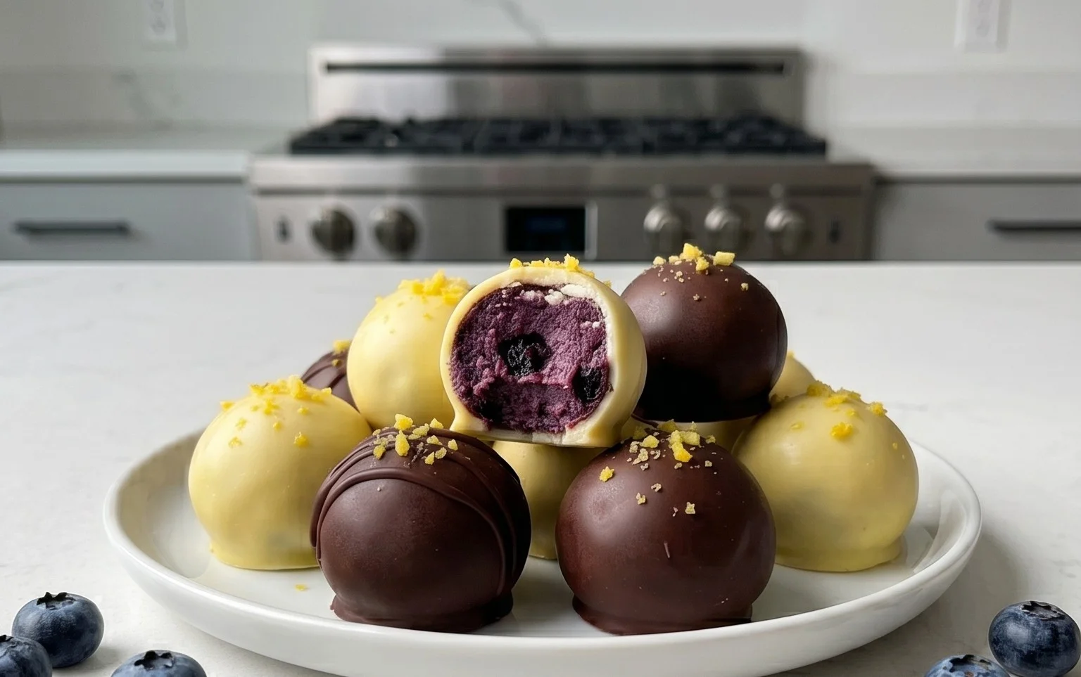 LEMON BLUEBERRY TRUFFLES