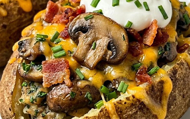 The Ultimate Stuffed Baked Potatoes with Mushrooms