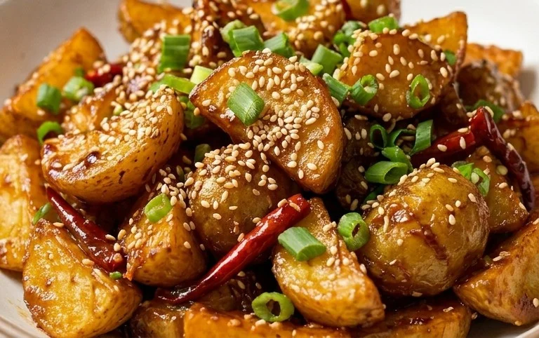 Crispy Honey Chilli Potatoes