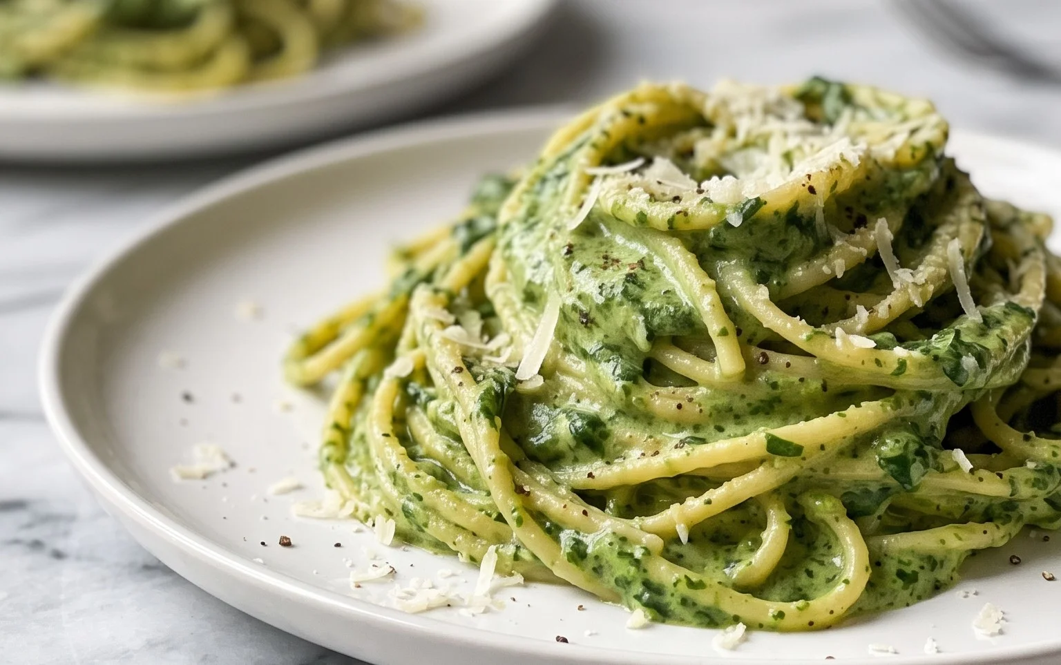 Pasta with Spinach Sauce