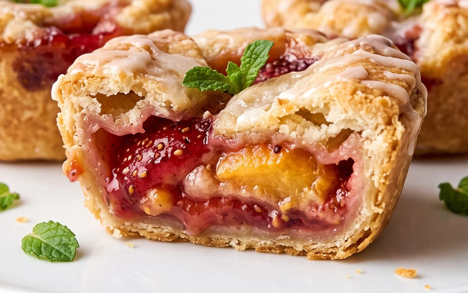 Strawberry Peach Pie Bites