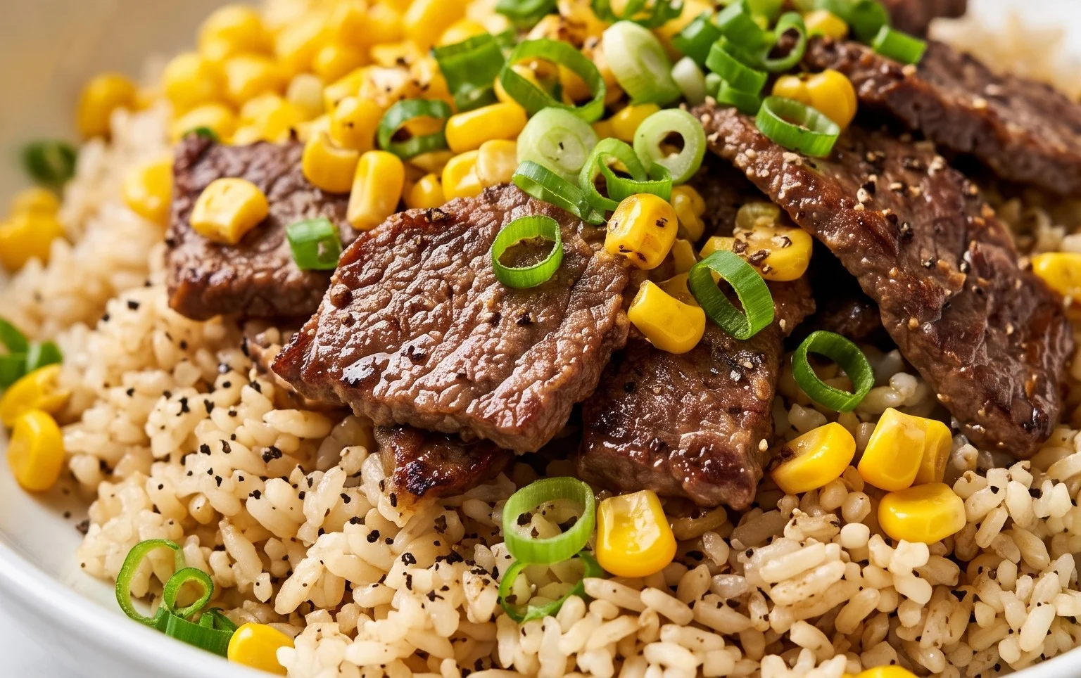 Beef Pepper Rice Bowl is a delicious meal option.