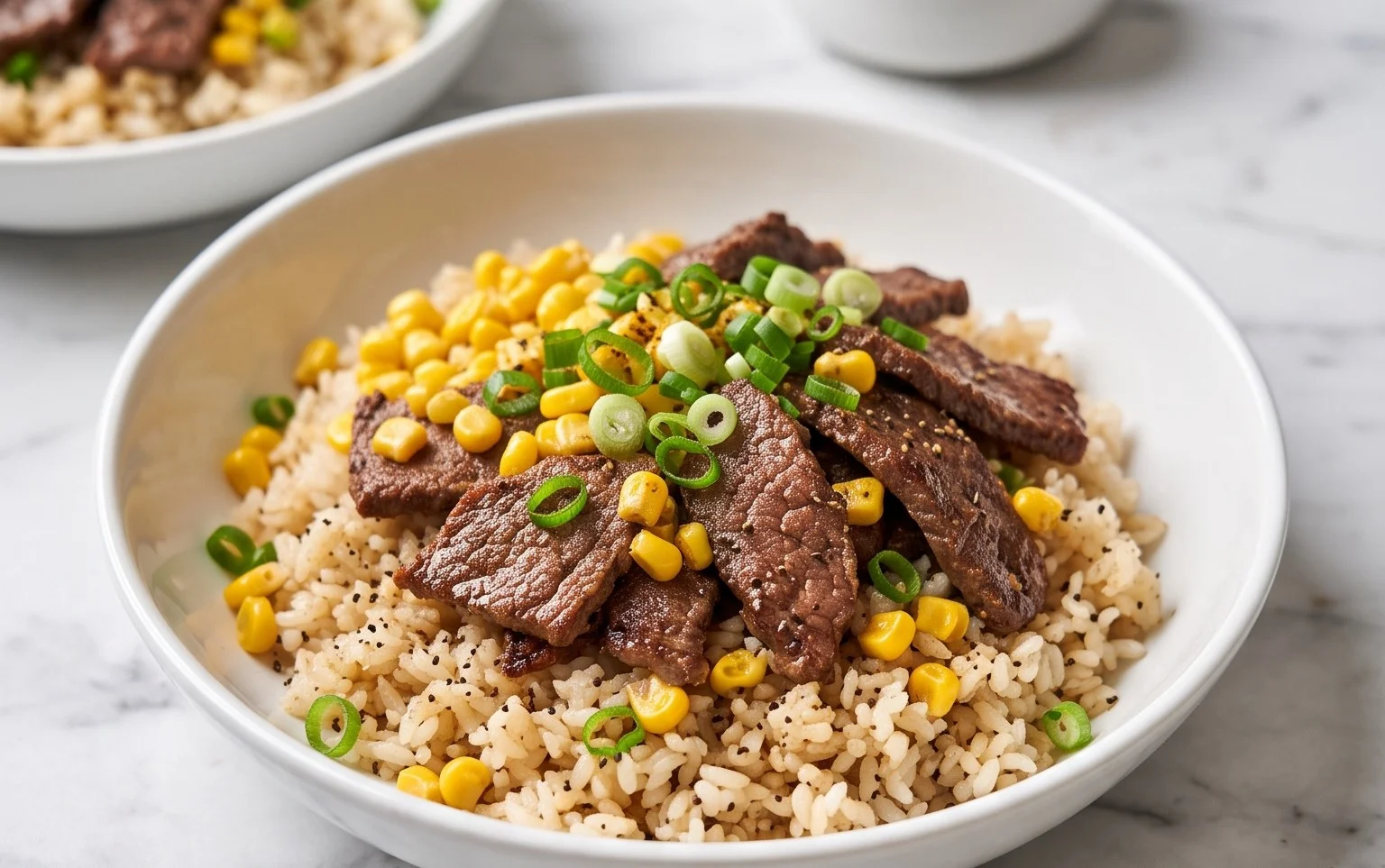 Beef Pepper Rice Bowl is a delicious meal option.