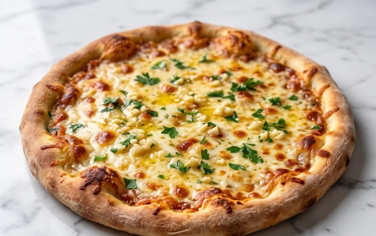 buttery garlic pizza