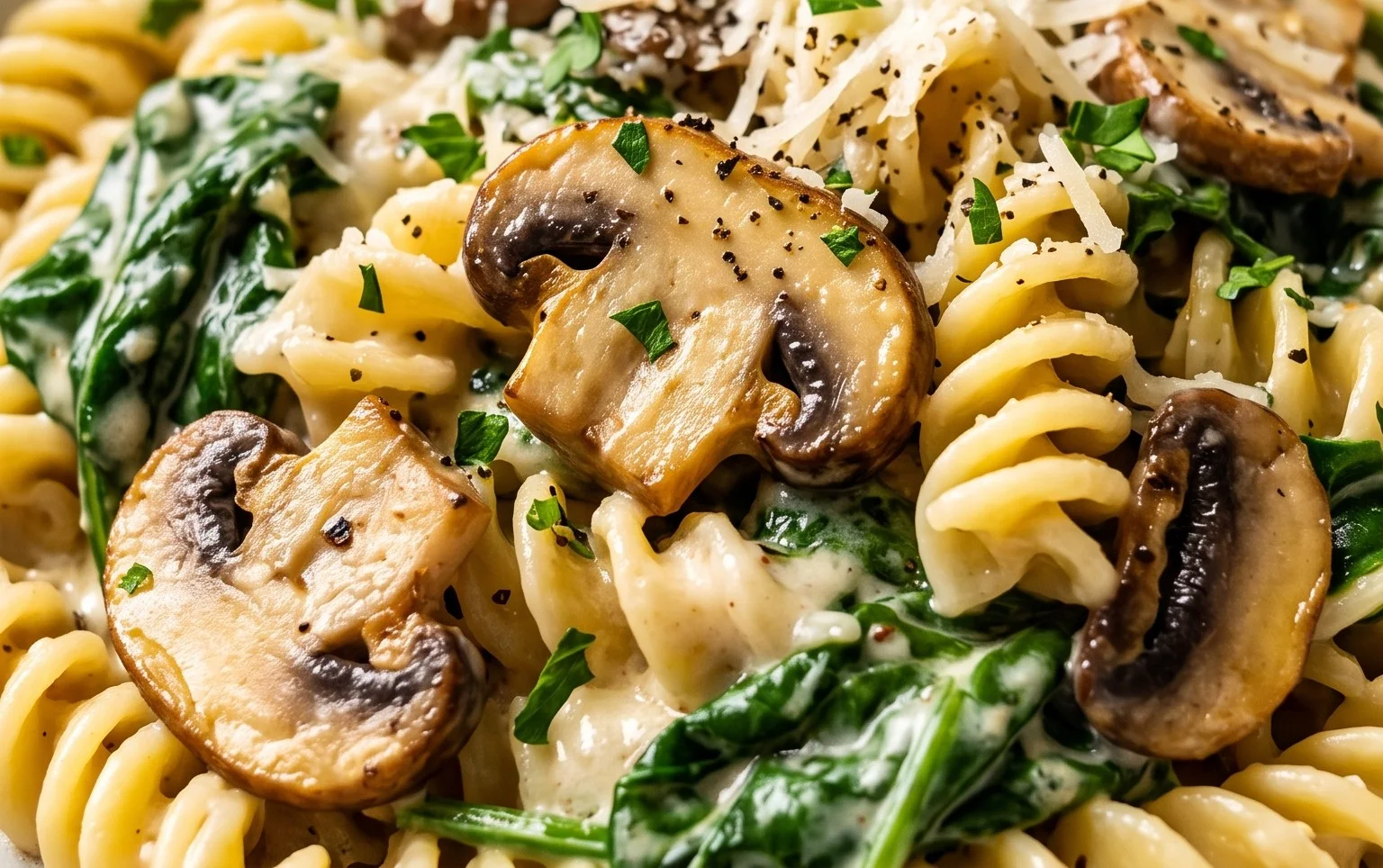 Spinach Mushroom Pasta