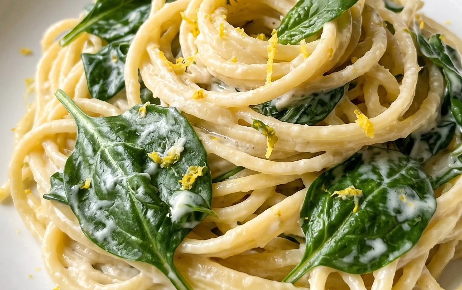 Lemon ricotta pasta & spinach