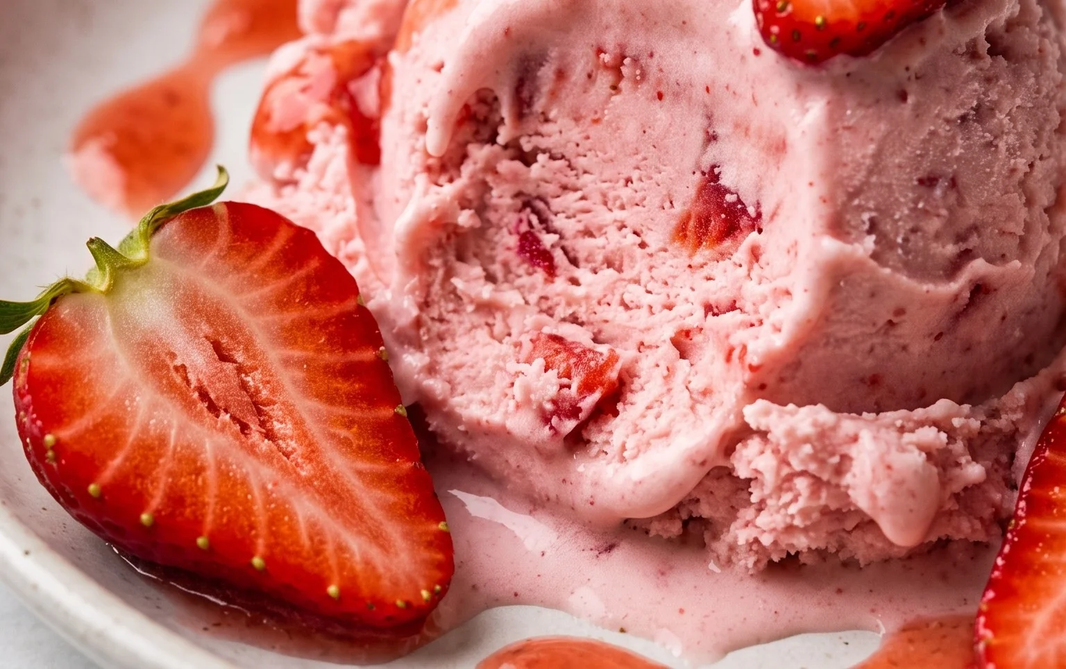 Homemade Strawberry Ice Cream
